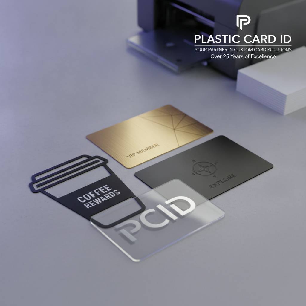 Specialty Cards: Clear, Custom Shapes, and Metal Cards